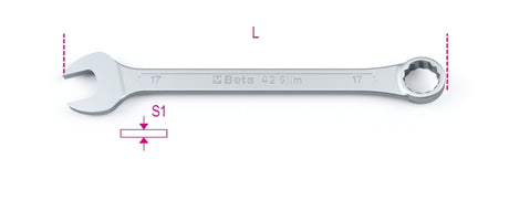 42SLIM 14-COMB. WRENCHES THIN OPEN ENDS