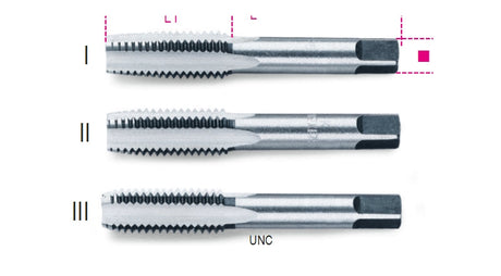 430ASC 1"-HAND TAPS UNC THREAD 3PCS