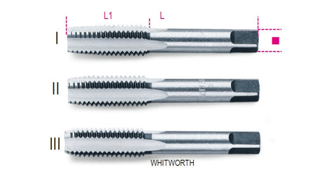 430ASW 1"-HAND TAPS WHITWORTH 3PCS