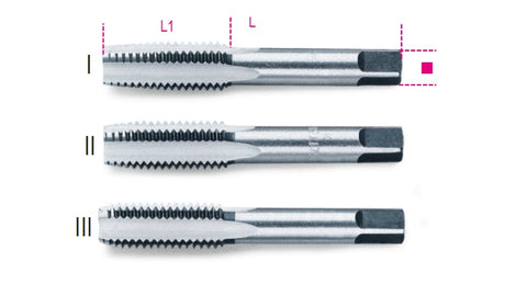430 10-HAND TAPS COARSE PITCH 3PCS