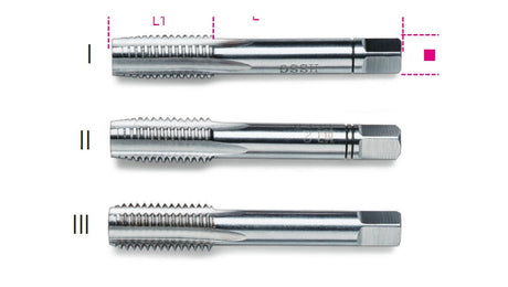 431 10-HAND TAPS COARSE PITCH HSS 3PCS