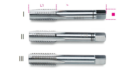 431 10-HAND TAPS COARSE PITCH HSS