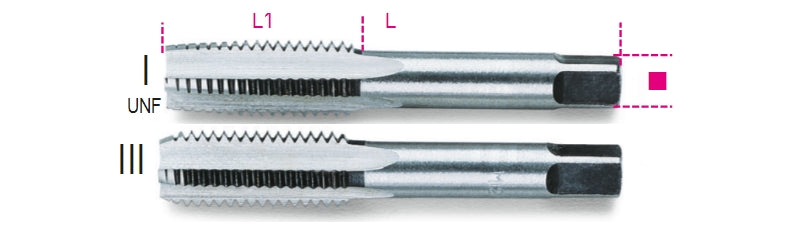433ASF 1"-HAND TAPS FINE PITCH 2PCS
