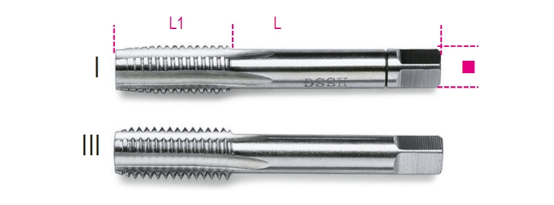 434 10X0,75-HAND TAPS FINE PITCH 2PCS