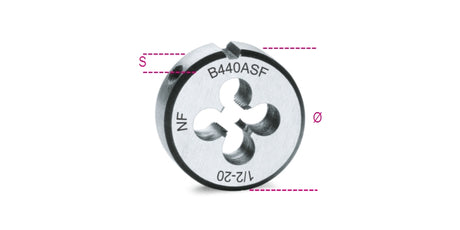 440ASF 5/8-ROUND DIES FINE PITCH UNF