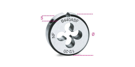 440ASF 1"-ROUND DIES FINE PITCH UNF