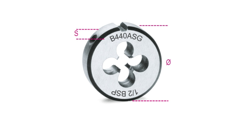440ASG 1"-ROUND DIES CYLINDRICAL GAS