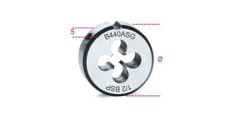 440ASG 1"-ROUND DIES CYLINDRICAL GAS