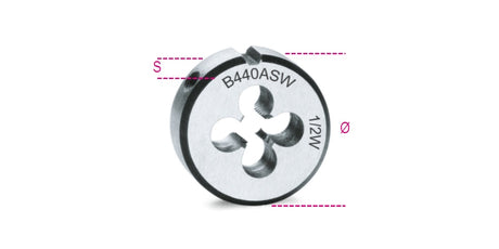 440ASW 1"-ROUND DIES WHITWORTH THREAD
