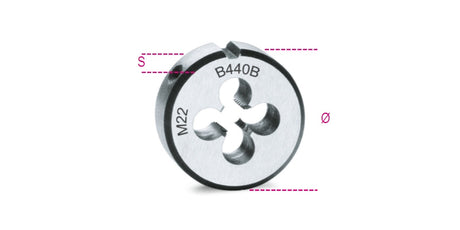 440B 18X2,5-ROUND DIES COARSE PITCH