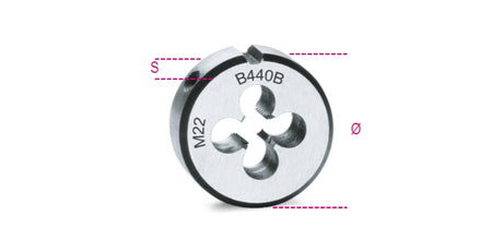 440B 24X3-ROUND DIES COARSE PITCH