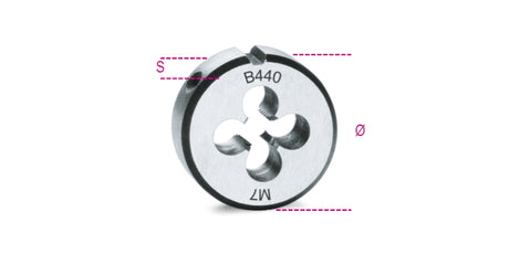 440 6-ROUND DIES COARSE PITCH