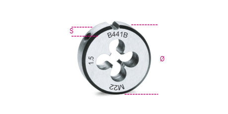 441B 18X1,5-ROUND DIES FINE PITCH