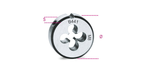 441 9X1-ROUND DIES FINE PITCH