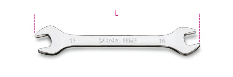 55MP 6X7-DOUBLE OPEN END WRENCHES BRIGHT