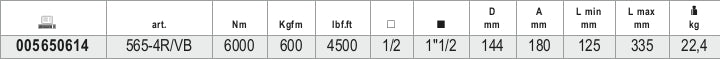 565-4R/VB-TORQUE MULTIPLIERS 27:1 CASE