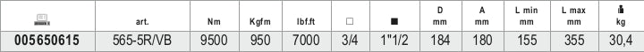 565-5R/VB-TORQUE MULTIPLIERS 27:1 CASE