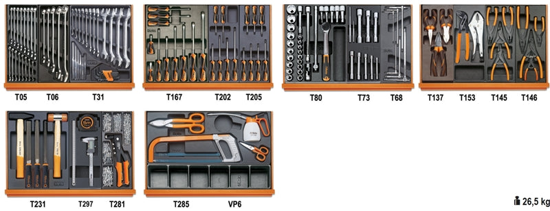 5904VI/3T-ASSORTMENT OF 142 TOOLS