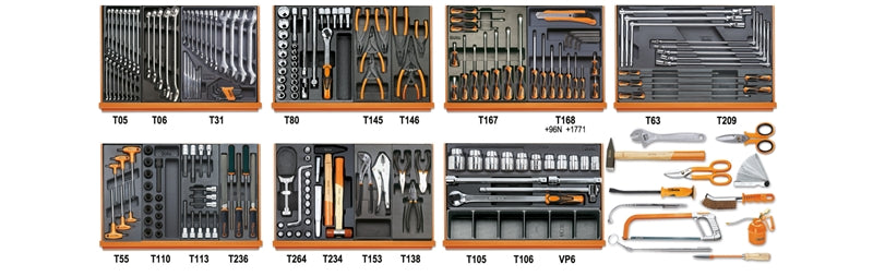 5908VG/2T-ASSORTMENT OF 212 TOOLS