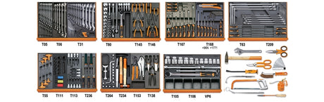5908VG/2T-ASSORTMENT OF 214 TOOLS