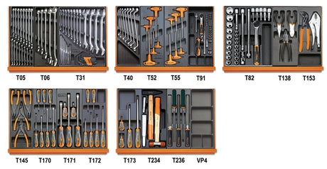 5908VU/2T-ASSORTMENT OF 161 TOOLS