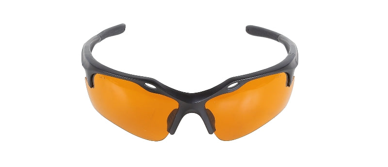 7076BU-SAFETY GLASSES ORANGE POLY.LENSES