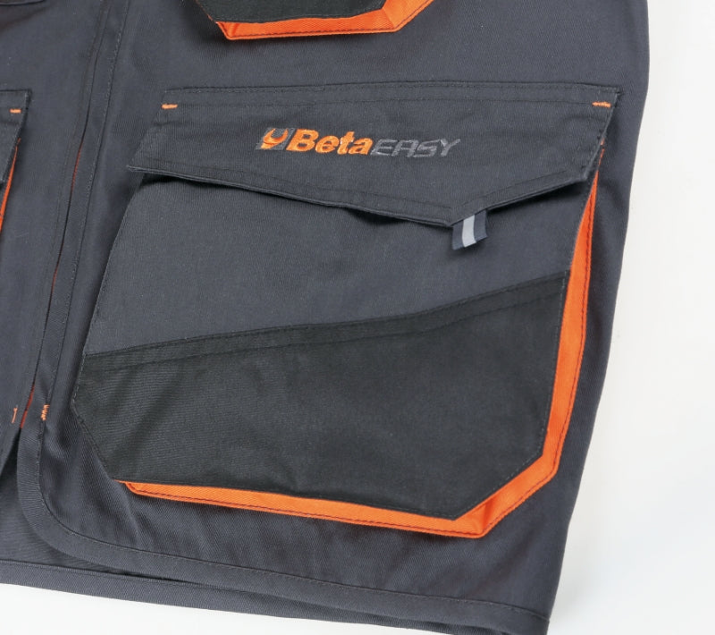 7907G XS-SLEEVELESS WORK JACKET, GREY