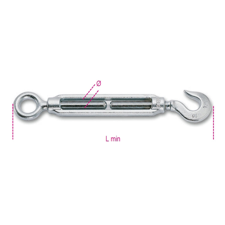8006Z-K HOOK-EYE TURNBUCKLES GALVAN.