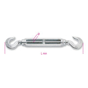 8007Z-K HOOK-HOOK TURNBUCKLES GALVAN.