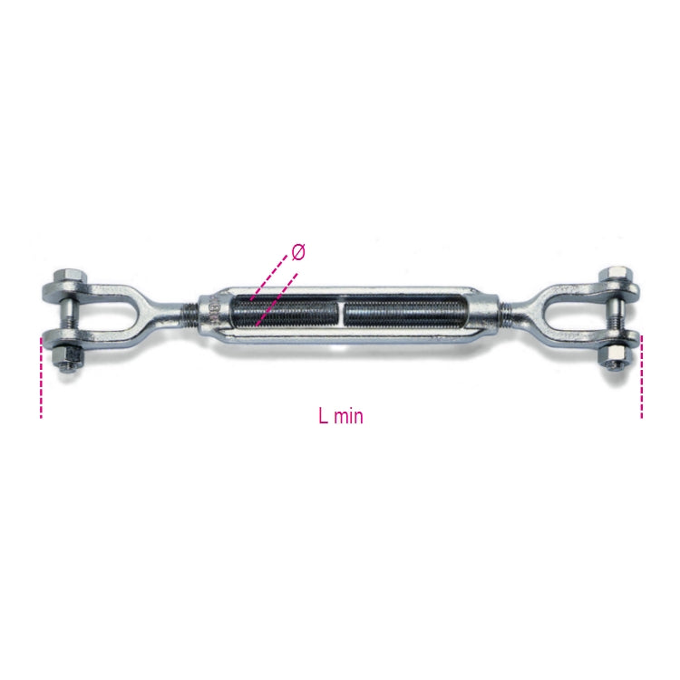 8009Z-K JAW-JAW TURNBUCKLES GALVANIZ.