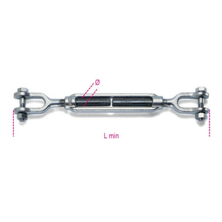 8009Z-K JAW-JAW TURNBUCKLES GALVANIZ.