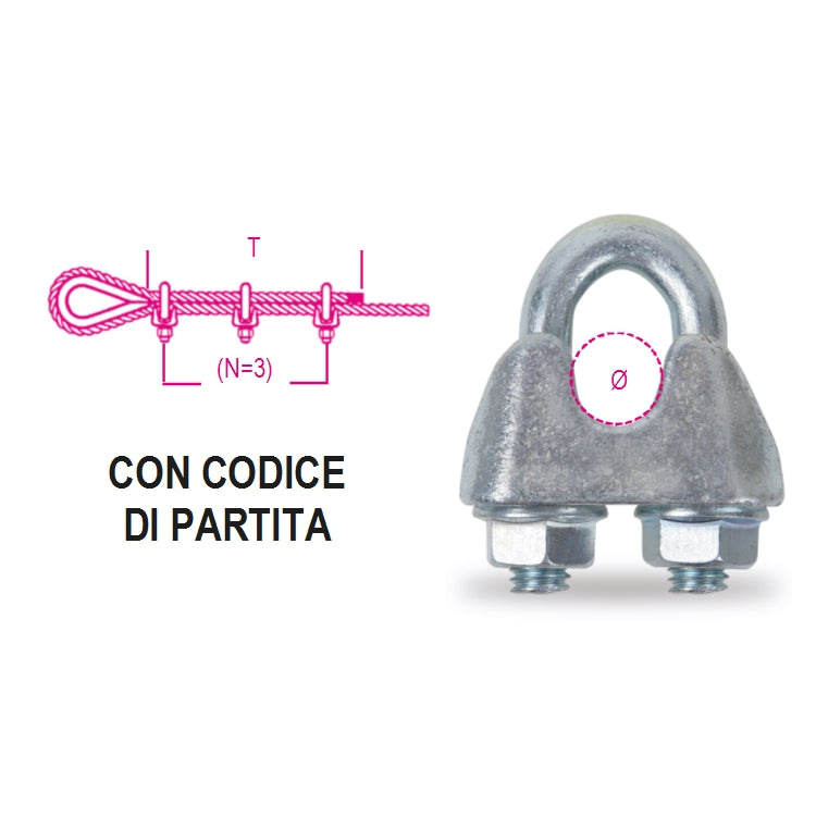 8016U-K WIRE ROPE CLIPS EN 13411-5