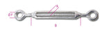 8205 M8-EYE AND EYE TURNBUCKLES