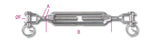8209 M6-JAW AND JAW TURNBUCKLE