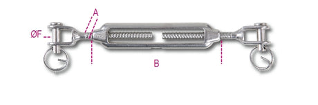8209 M6-JAW AND JAW TURNBUCKLE