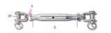 8210 M10-JAW AND JAW RIGGING TURNBUCKLES