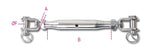 8210 M16-JAW AND JAW RIGGING TURNBUCKLES