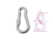 8274G 10X100-CARABINE HOOKS + RING NUTS