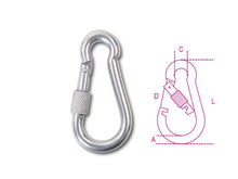 8274G 10X100-CARABINE HOOKS + RING NUTS