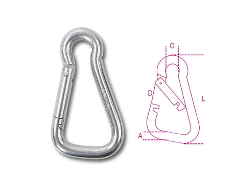 8276 10X100-ASYMMETRIC CARABINE HOOKS