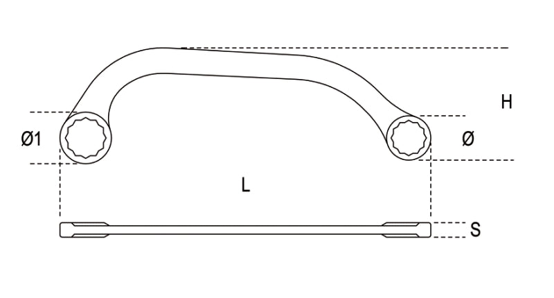83AS 9/16X5/8-HALF-MOON RING WRENCHES