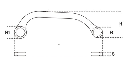 83AS 9/16X5/8-HALF-MOON RING WRENCHES
