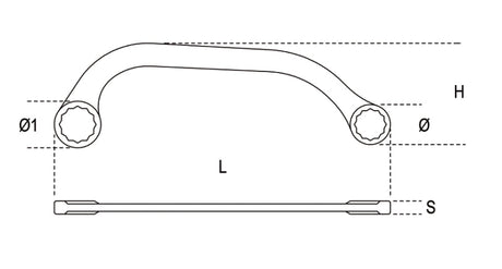 83 10X12-HALF-MOON RING WRENCHES