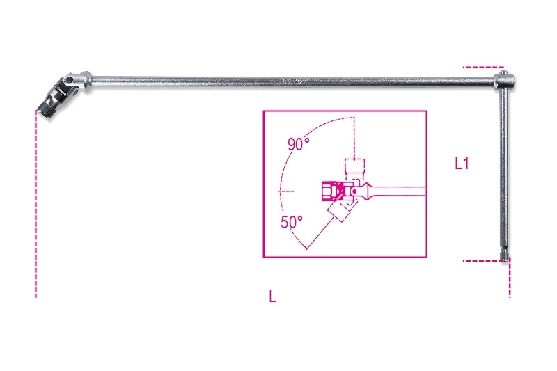 852 1/4-BIT HOLDER - ARTICULATED T HANDLE