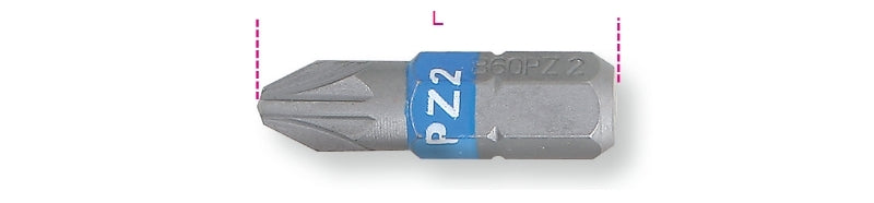 860PZ 1-BITS FOR CROSS HEAD PZ SCREWS