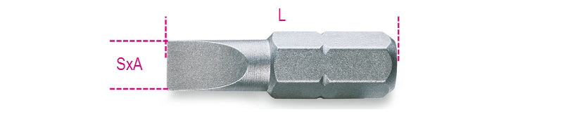 861LP 0,5X3-BITS FOR SLOTTED HEAD SCREWS