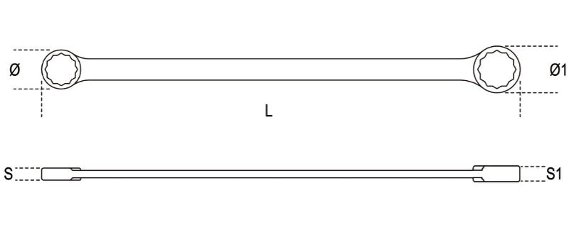 88 12X14-DOUBLE ENDED FLAT RING WR, LONG