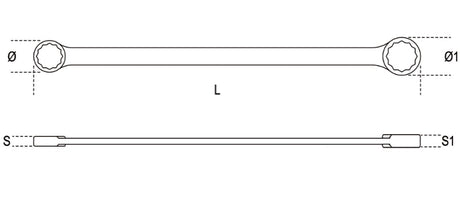 88 12X14-DOUBLE ENDED FLAT RING WR, LONG
