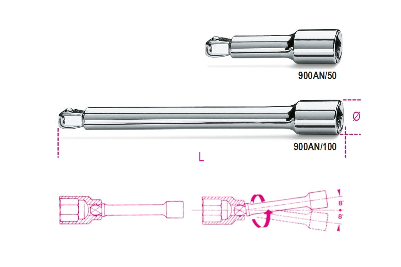 900AN/50-1/4" WOBBLE EXTENSION BARS