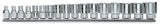910B/SB17-RAILS 17 SOCKETS 910B
